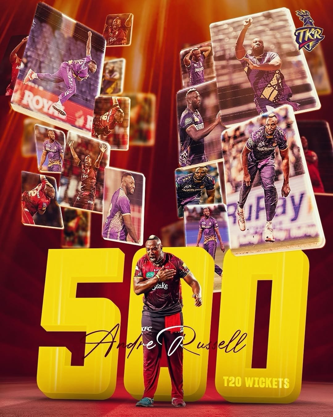 টি-টোয়েন্টিতে ৫০০ উইকেটের মাইলস্টোন, এলিট লিস্টে জায়গা রাসেলের।